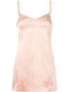 Moschino Satin Slip Dress In Pink