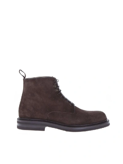 Green George Dark Brown Suede Ankle Boots