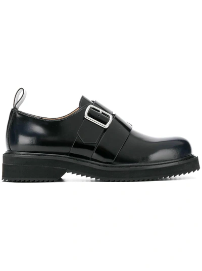 Jil Sander Buckled Brogue Shoes In Black