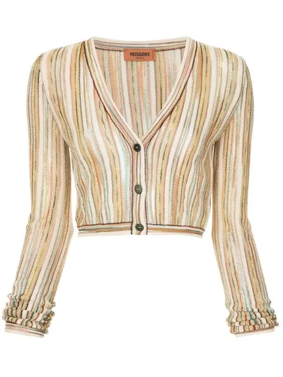 Missoni Fine Knit Cardigan In Multicolour