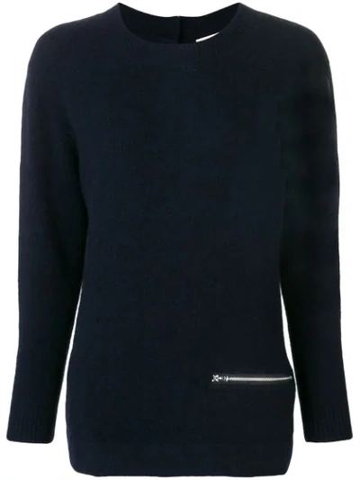 Snobby Sheep Zip-detail Fitted Sweater - Blue