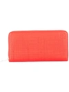 Loewe Textured Zip Around Wallet In Red