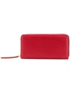 Maison Margiela Zip Around Wallet In Red