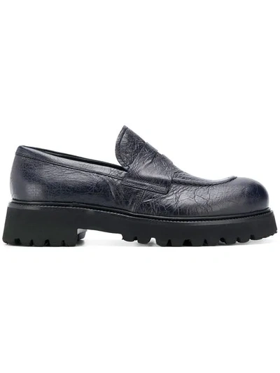 Rocco P Ridged Loafers In Blue