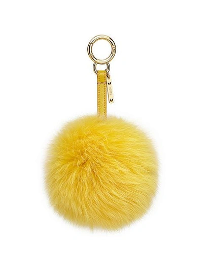 Fendi Pompom Charm In Yellow