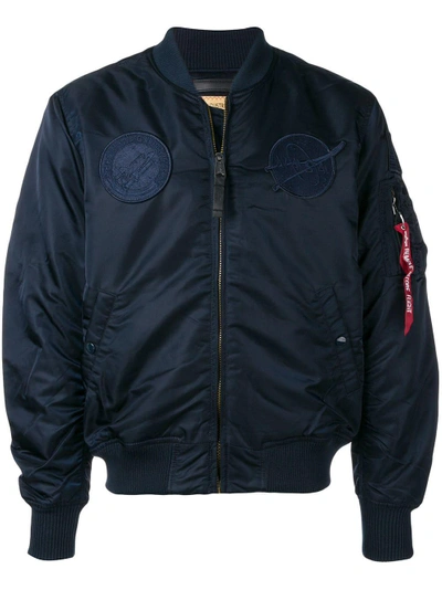 Alpha Industries Classic Zipped Bomber Jacket - Blue