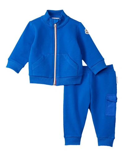 Moncler 2pc Track Suit In Blue