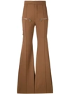 Chloé Stretch-wool Flared Pants In Brown