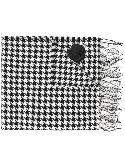 Liu •jo Liu Jo Dogtooth Patterned Scarf - Black