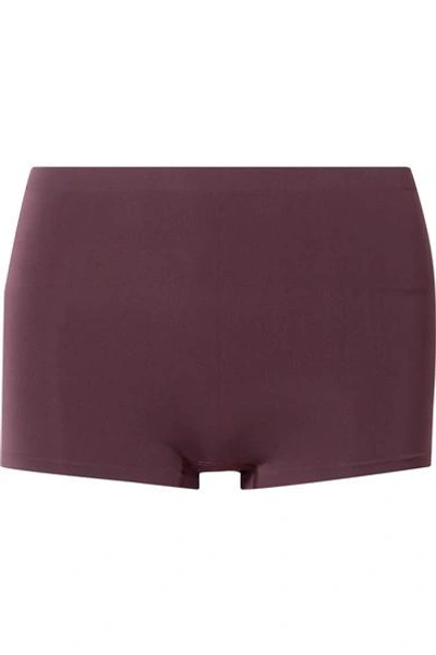 Hanro Touch Feeling Stretch-jersey Boy Shorts In Grape