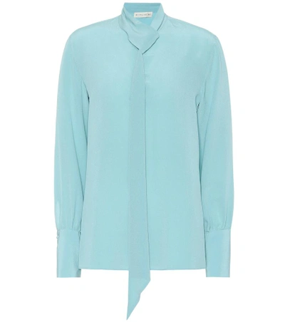 Etro Silk Georgette Blouse In Blue