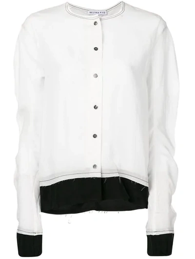 Rejina Pyo Contrast Stitching Shirt In White