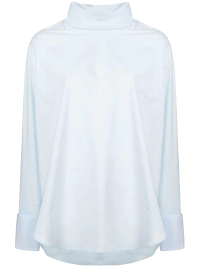 Mm6 Maison Margiela Oversized Cotton Shirt - Blue