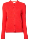 Barrie Round Neck Cardigan In Red