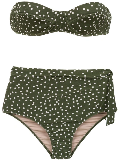 Adriana Degreas Hot Pants Bikini Set In Green