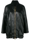 Alberta Ferretti Oversized Reversible Jacket In Black