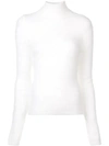Ulla Johnson Textured Turtleneck Sweater In White