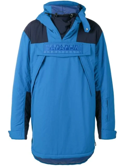 Napa By Martine Rose Logo Hooded Windbreaker Jacket - Blue