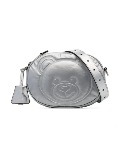 Moschino Metallic Belt Bag In Silver
