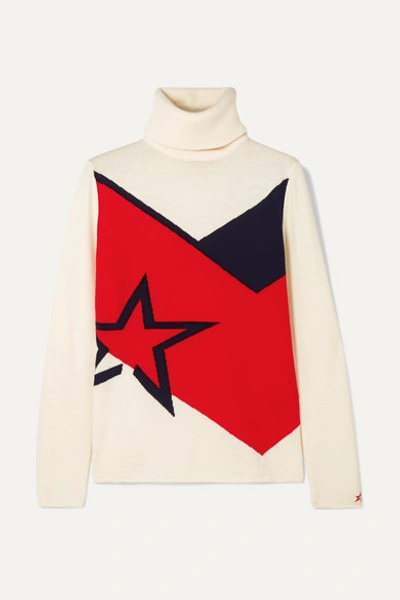 Perfect Moment Super Day Intarsia Merino-wool Turtleneck Jumper In White