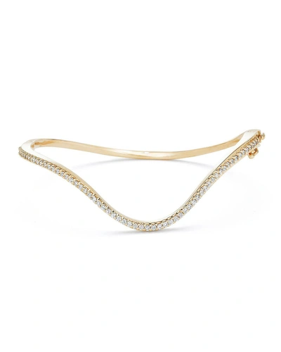 Paige Novick 18k Gold Infinity Curved Diamond Hinge Bracelet