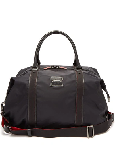 Christian Louboutin Men's Paris Loubicity Nylon & Calf Leather Weekender Bag In B293 Black