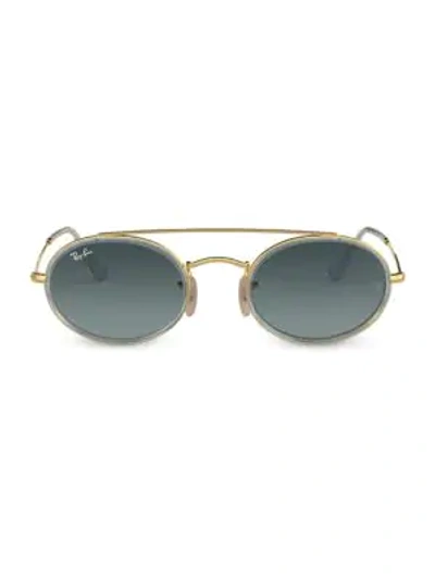 Ray Ban Women's Rb3847 52mm Oval Sunglasses In Gold