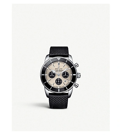 Breitling Ab0162121b1s1 Superocean Heritage Ii B01 Chronograph 44 Stainless Steel Watch In Black