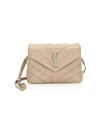 Saint Laurent Women's Toy Loulou Matelassé Leather Crossbody Bag In Natural