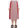 Moncler Gonna Drawcord Pleated Midi Skirt In Multi-colour