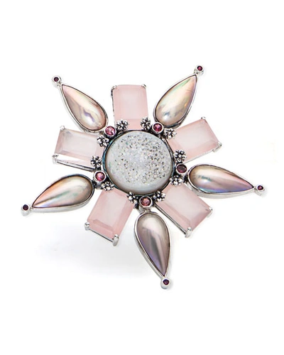 Stephen Dweck One-of-a-kind Baroque Pearl & Multi Gemstone Pendant