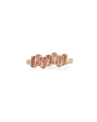 Kalan By Suzanne Kalan 14k Rose Amalfi Wave Band Ring In Peach