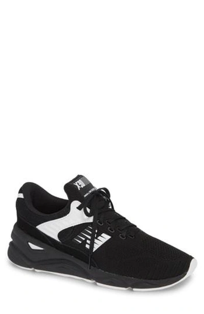 New Balance X-90 Sneaker In Black Engineered Knit