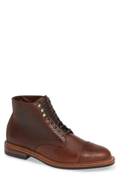 Oak Street Bootmakers Lakeshore Cap Toe Boot In Brown Leather