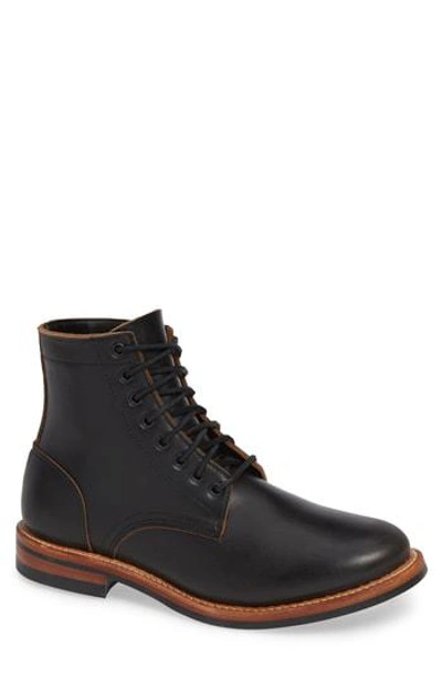 Oak Street Bootmakers Trench Plain Toe Boot In Black Leather