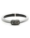 Alexis Bittar Crystal Cluster Hinged Bangle Bracelet In Gray