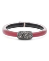Alexis Bittar Crystal Cluster Hinged Bangle Bracelet In Red Heather
