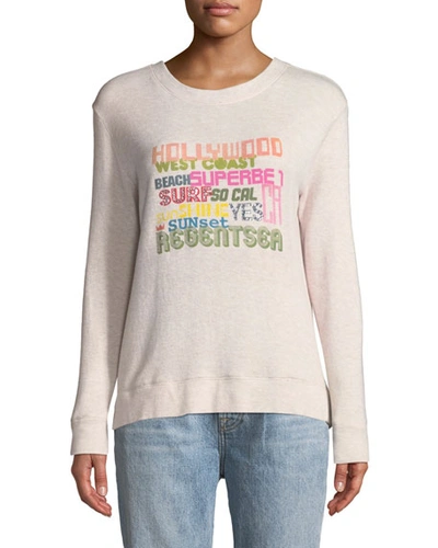 Le Superbe Bay St. Hollywood Graphic Pullover Sweatshirt In Multi Pattern