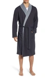 Ugg Heritage Comfort Robinson Double-knit Robe In Black Heather