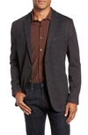 Vince Camuto Slim Fit Stretch Knit Sport Coat In Charcoal Check