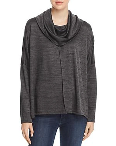 Status By Chenault Cowl Neck Poncho Sweater In Black