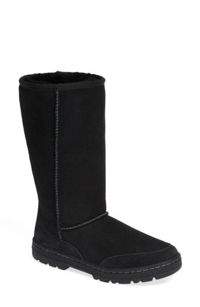 Ugg Ultra Revival Genuine Shearling Tall Boot In Black