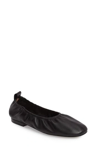 Patricia Green Lily Ballet Flat In Black Leather