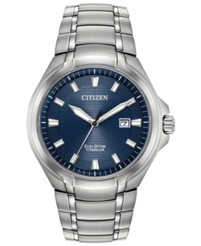 Citizen Eco-drive Men's Paradigm Silver-tone Super Titanium Bracelet Watch 43mm