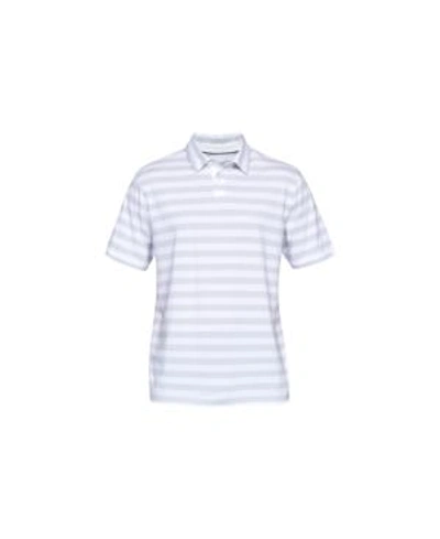 Under Armour Men's Charged Cotton Scramble Stripe In White/overcast Gray