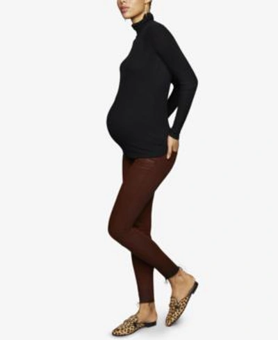 Articles Of Society Maternity Coated Skinny Jeans In Frankfort