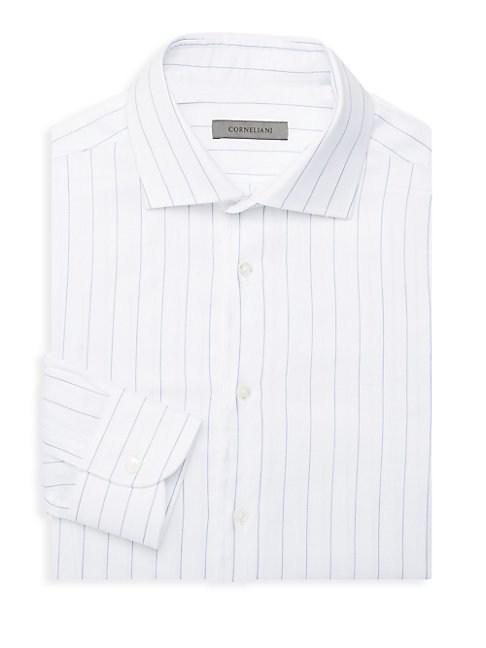 black and white pinstripe dress shirt