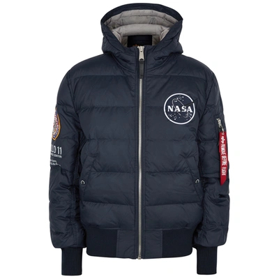 Alpha Industries Apollo 11 Navy Quilted Shell Jacket