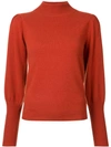 Sea Caylin Puff Sleeve Jumper - Orange In Red