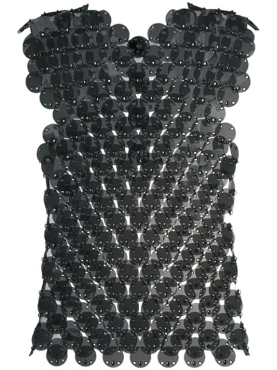 Paco Rabanne Chain Mail Top In Grey